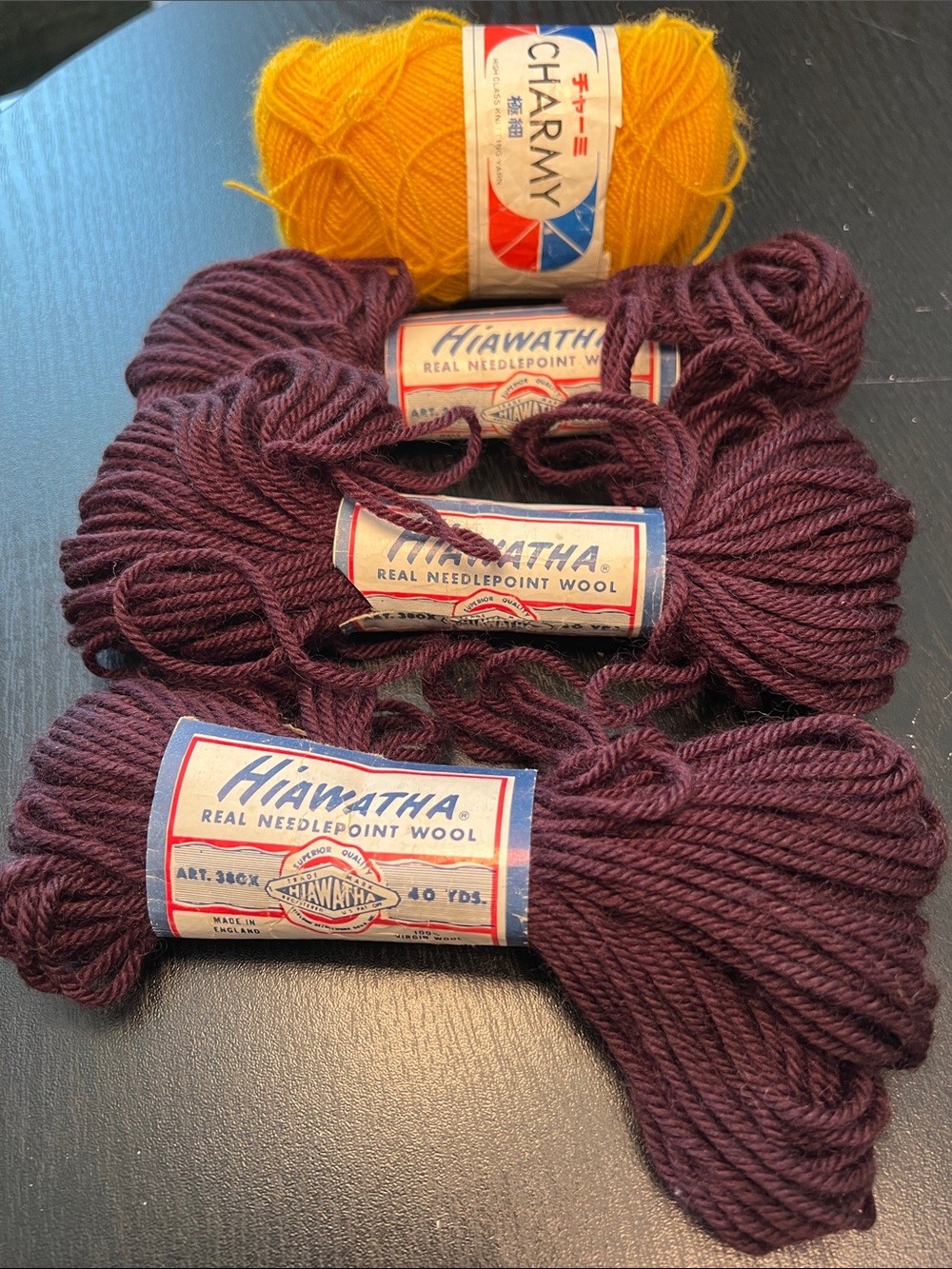 High Class Knitting Yarn Charmy Hiawatha Needlepoint Wool Skeins Made in England
